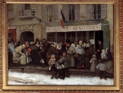 Städtische Kantine während der Belagerung von Paris 1870 von Henri Pille