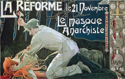 Die Reform am 21. November, die anarchistische Maske (1897) von Henri Henri Antoine Théodore Livemont