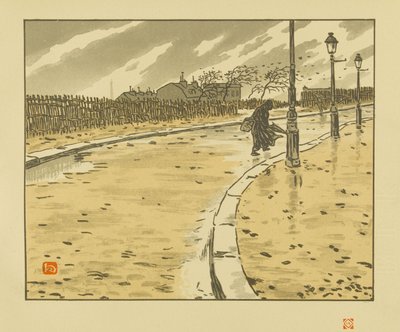 Von der Rue Lamark [Die sechsunddreißig Ansichten des Eiffelturms] von Henri Rivière