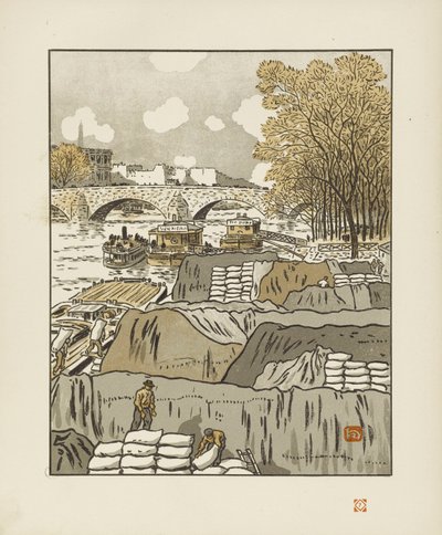 Von der Pont des Saints-Pères [Die sechsunddreißig Ansichten des Eiffelturms] von Henri Rivière