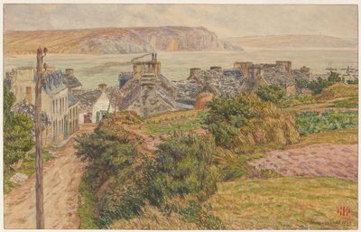 Dorf und Bucht von Morgat von Henri Rivière