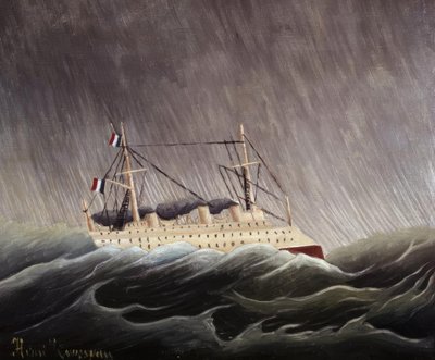 Schiff im Sturm von Henri Rousseau