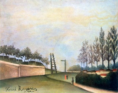 Blick auf die Befestigungen links vom Tor von Vanves, 1909 von Henri Rousseau