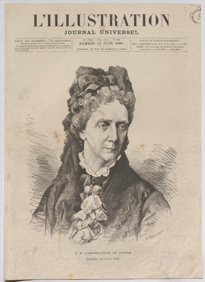 Ihre Majestät die Kaiserin von Russland; Verstorben am 3. Juni 1880 von Henri Thiriat