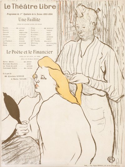 Le Coiffeur - Programm des Théâtre Libre von Henri Toulouse Lautrec de