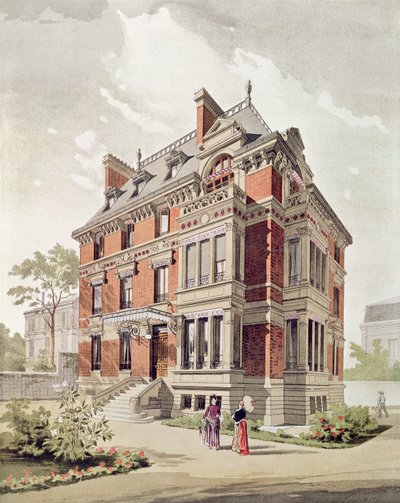 Entwurf für eine Villa, Ende des 19. Jahrhunderts von Henri Toussaint