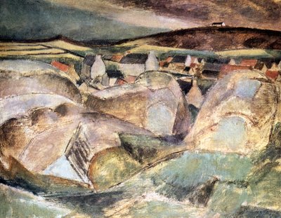 Dorf zwischen den Felsen, 1910 von Henri Victor Gabriel Le Fauconnier