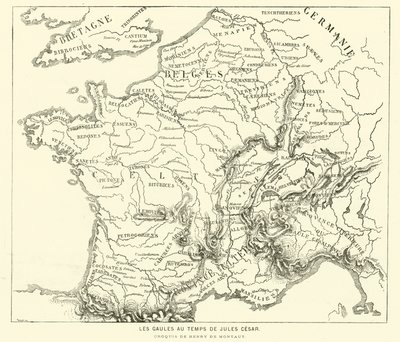 Länder der Gallier zur Zeit von Julius Caesar (Stich) von Henri de (after) Montaut