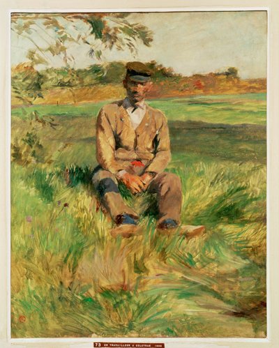 Ein Landarbeiter auf dem Gut in Celeyran von Henri de Toulouse-Lautrec