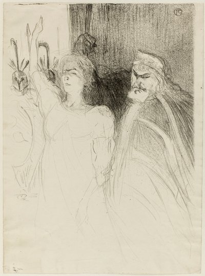 Bartet und Mounet-Sully in Antigone von Henri de Toulouse-Lautrec