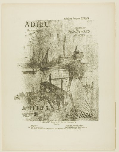 Abschied, aus Mélodies de Désiré Dihau von Henri de Toulouse-Lautrec