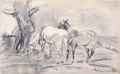 Pferde von Henri de Toulouse-Lautrec