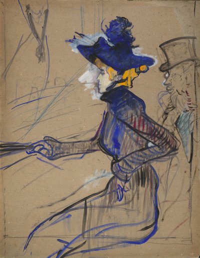 Jane Avril im Divan Japonais von Henri de Toulouse-Lautrec