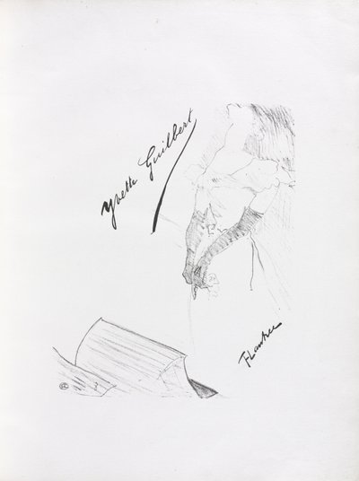 Yvette Guilbert-Englische Serie: Frontispiz von Henri de Toulouse-Lautrec
