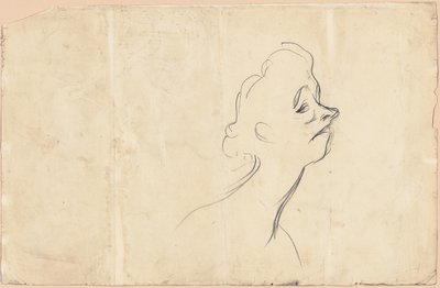 Yvette Guilbert (recto) Dreiviertellängenstudie von Yvette Guilbert (verso) von Henri de Toulouse-Lautrec