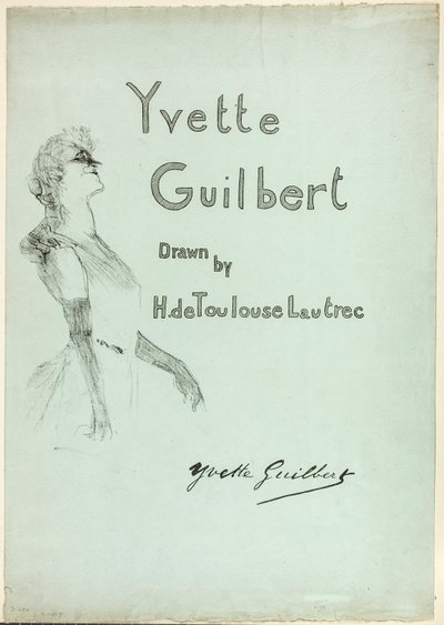 Yvette Guilbert auf der Bühne, aus Yvette Guilbert von Henri de Toulouse-Lautrec