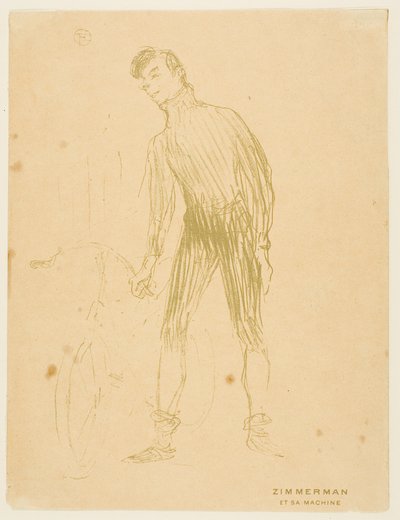 Zimmermann und seine Maschine von Henri de Toulouse-Lautrec