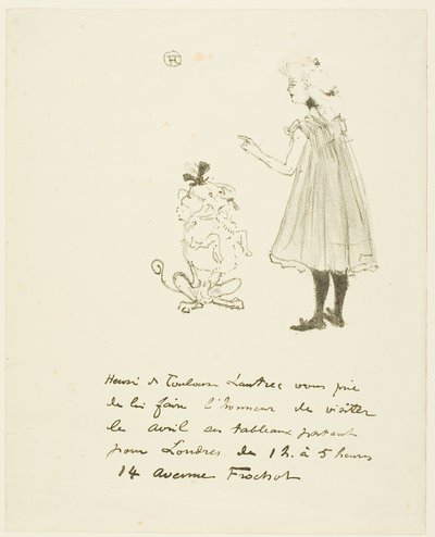 Einladung zu einer Ausstellung von Henri de Toulouse Lautrec
