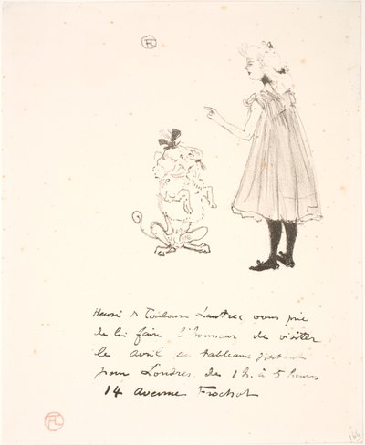 Einladung zu einer Ausstellung von Henri de Toulouse Lautrec