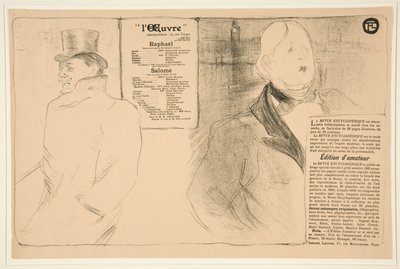 Oscar Wilde und Romain Coolus von Henri de Toulouse Lautrec