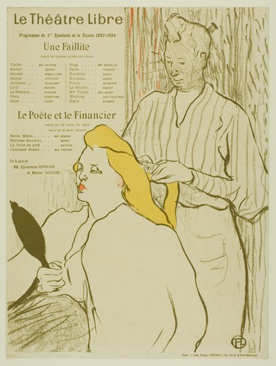 Der Friseur, Programm für das Théâtre Libre von Henri de Toulouse Lautrec