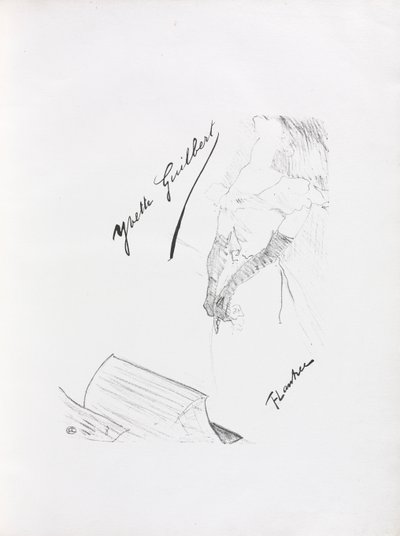 Yvette Guilbert-Englische Serie: Frontispiz von Henri de Toulouse Lautrec