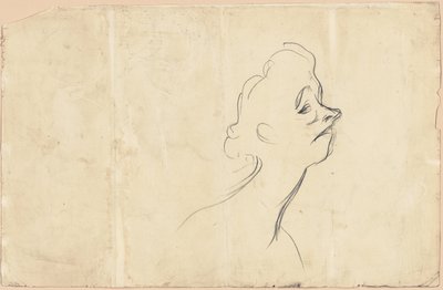 Yvette Guilbert (recto) Dreiviertellängenstudie von Yvette Guilbert (verso) von Henri de Toulouse Lautrec