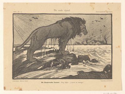 Karikatur der Sturmflut von 1906 von Henricus