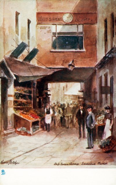 Altes London: Ship Tavern Passage, Leadenhall Market von Henrie Pitcher