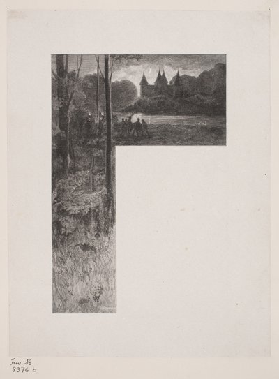Illustration zu Christian Winther, "Hjortens Flugt" von Henrik Bornemann