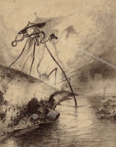 Martianische Kampfmaschine im Thames Valley von Henrique Alvim Correa