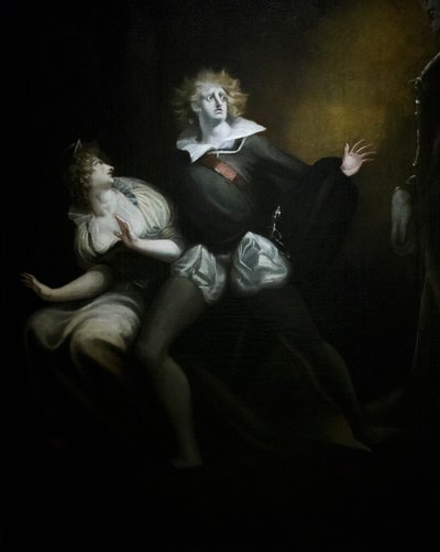 Gertrude, Hamlet und der Geist von Hamlets Vater (Detail) von Henry (1741 1825) Fuseli