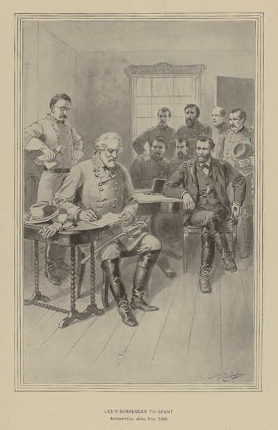 Lees Kapitulation vor Grant, Appomattox, Virginia, 9. April 1865 von Henry Alexander (after) Ogden