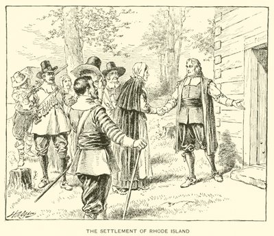 Die Besiedlung von Rhode Island von Henry Alexander (after) Ogden