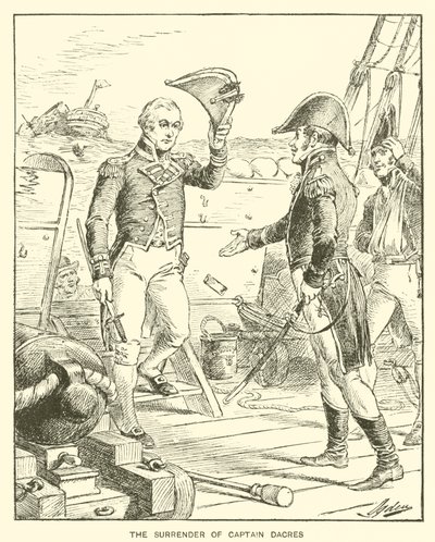 Die Kapitulation von Kapitän Dacres von Henry Alexander (after) Ogden