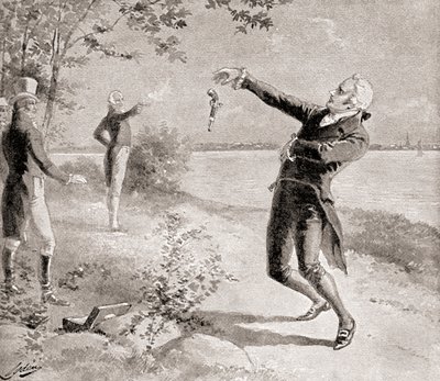 Das Burr-Hamilton-Duell am 11. Juli 1804, aus Die Geschichte unseres Landes, veröffentlicht 1905 von Henry Alexander Ogden