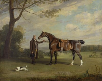 Der Stallmeister des Earl of Shrewsbury hält einen Jäger, ca. 1800 von Henry Bernard Chalon