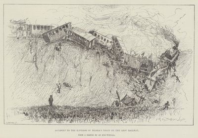 Unfall des Zuges des Kaisers von Russland auf der Asow-Eisenbahn von Henry Charles Seppings Wright
