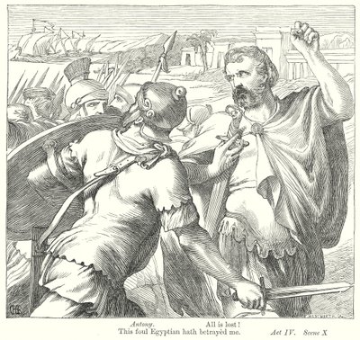 Antonius und Cleopatra (Gravur) von Henry Courtney (after) Selous