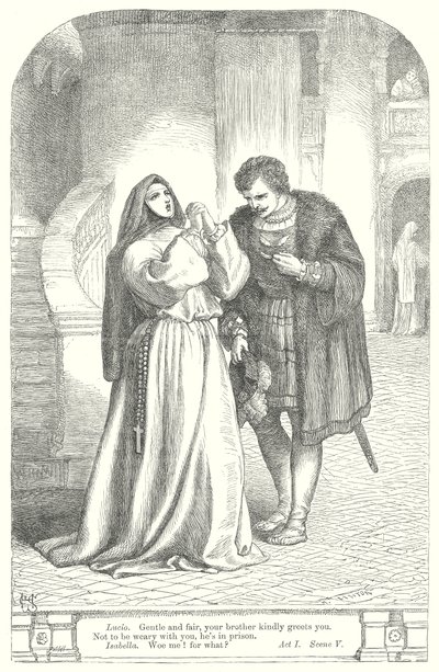 Maß für Maß (Gravur) von Henry Courtney (after) Selous