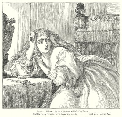 Romeo und Julia (Gravur) von Henry Courtney (after) Selous