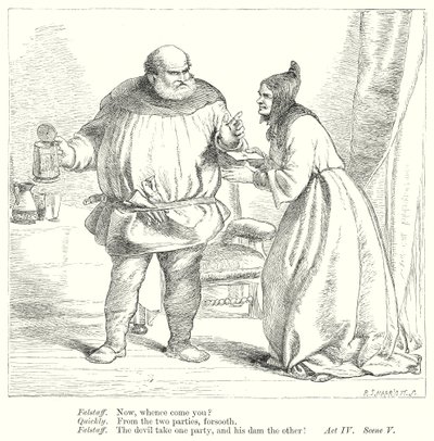 Die lustigen Weiber von Windsor von Henry Courtney (after) Selous