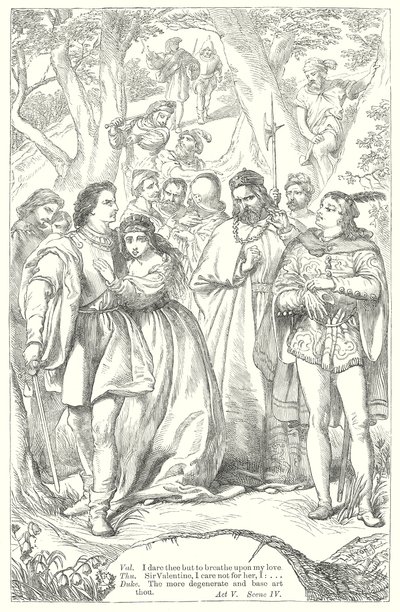 Die zwei Herren aus Verona von Henry Courtney (after) Selous