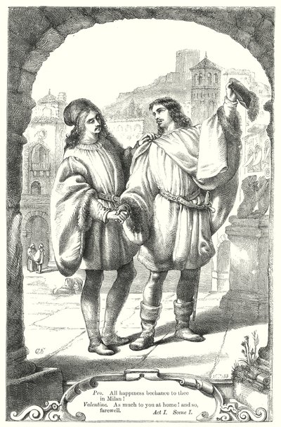 Die zwei Herren aus Verona (Gravur) von Henry Courtney (after) Selous