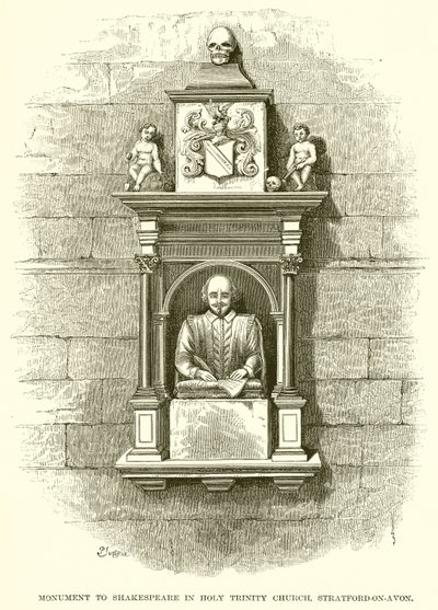 Denkmal für Shakespeare in der Holy Trinity Church, Stratford-upon-Avon von Henry Courtney Selous