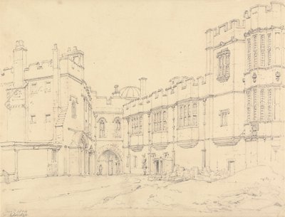 Galerie von Königin Elizabeth und Tor des Schwarzen Prinzen, Windsor von Henry Edridge