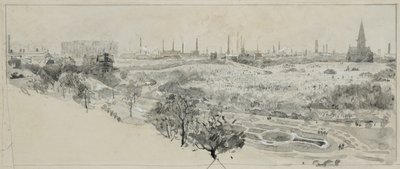 Phillips Park Friedhof und Bradford Road Gaswerke von Henry Edward Tidmarsh