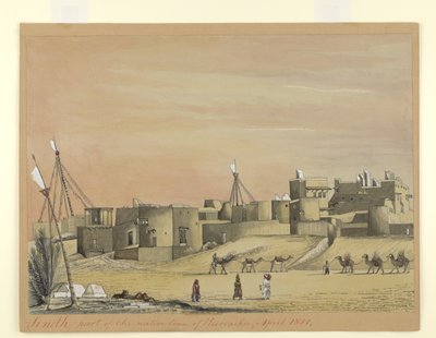 Teil der einheimischen Stadt Kurachee (Karachi), April 1851 von Henry Francis Ainslie