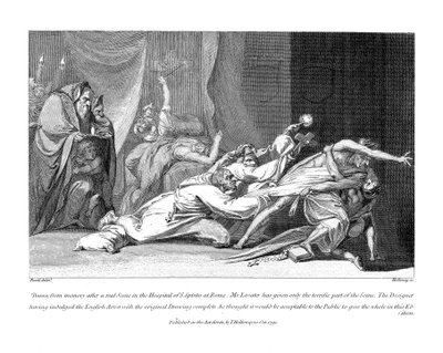 Versuch, böse Geister auszutreiben, die einen Patienten im San Spirito Krankenhaus, Rom, 1792, besessen haben von Johann Heinrich Füssli