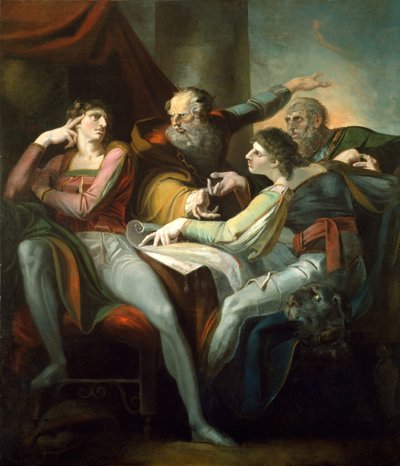 Streit zwischen Hotspur, Glendower, Mortimer und Worcester, 1784 von Johann Heinrich Füssli